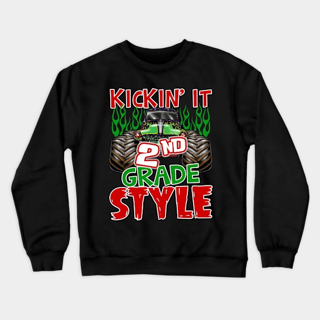 Kickin it 2nd Grade Back to School Teacher Crewneck Sweatshirt by Camryndougherty